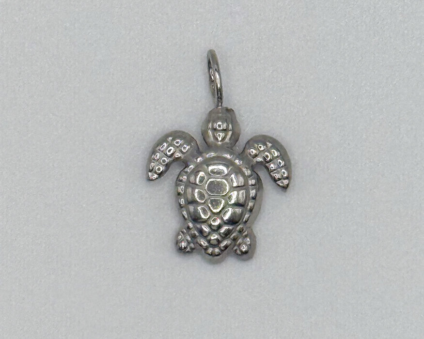 Stainless steel sea turtle charm