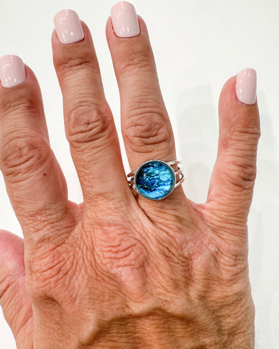 Waters Edge Sterling Circle Ring