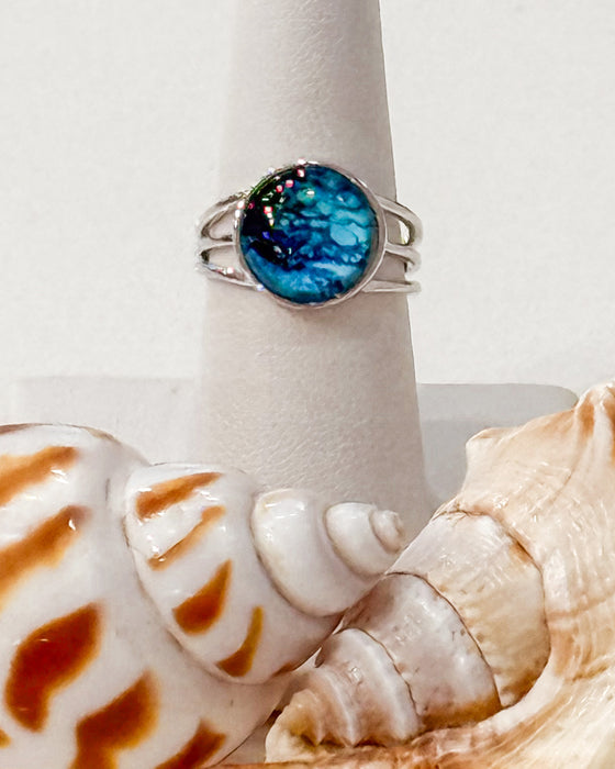 Waters Edge Sterling Circle Ring
