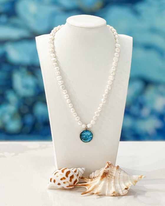 Waters Edge Fresh Water Pearl Sterling Necklace