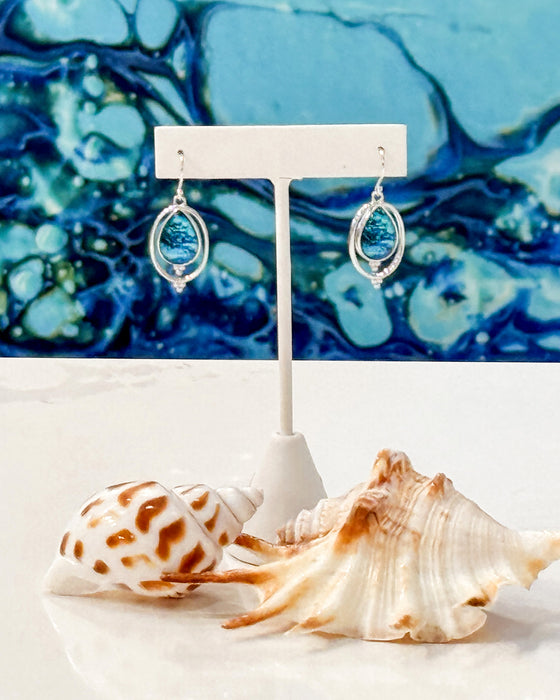 Waters Edge Sterling Silver Teardrop Pendant Earrings