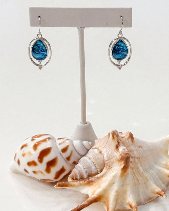 Waters Edge Sterling Silver Teardrop Pendant Earrings