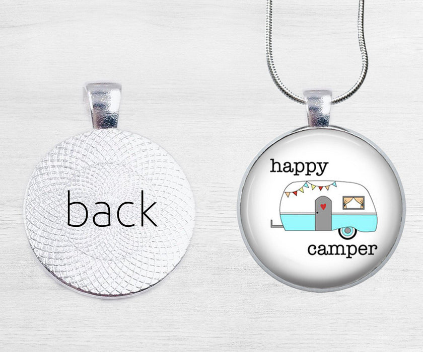 Happy Camper Circle Necklace | Handmade Beach Jewelry