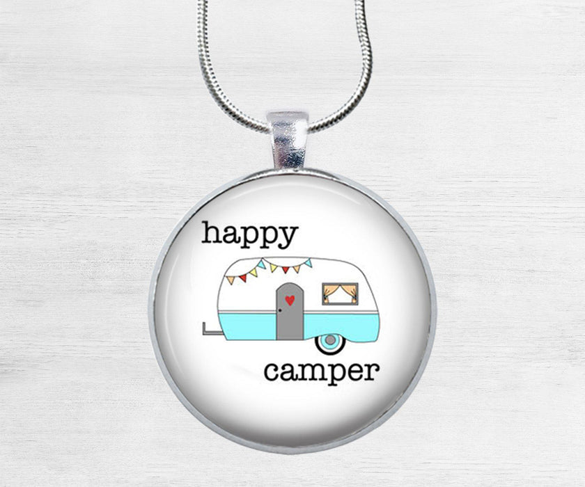 Happy Camper Circle Necklace | Handmade Beach Jewelry