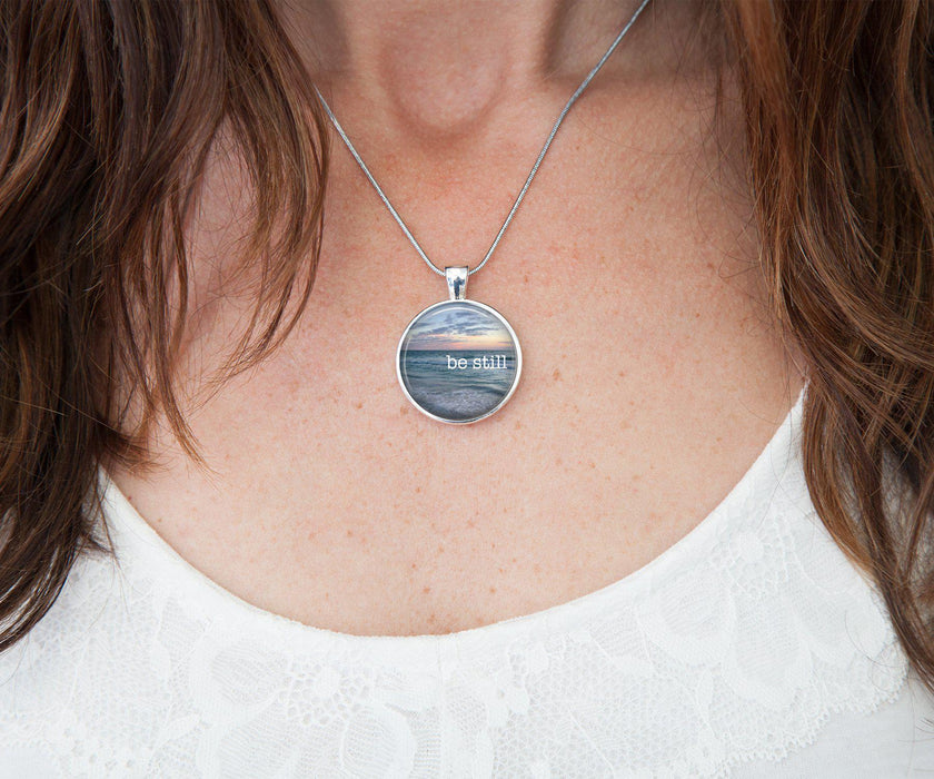 Be Still Circle Necklace | Beach Jewelry | Handmade