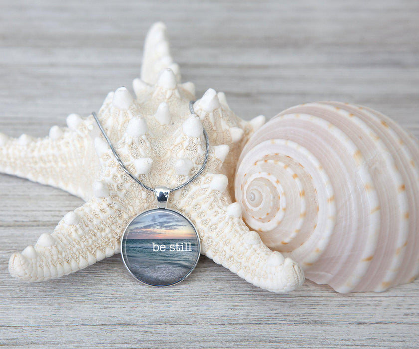 Be Still Circle Necklace | Beach Jewelry | Handmade