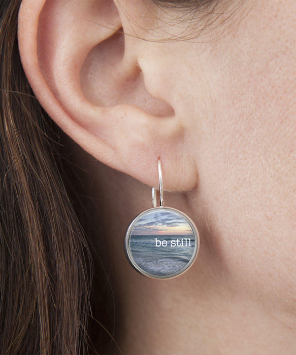 Be Still Beach Dangle Earrings | Beach Jewelry | Handmade