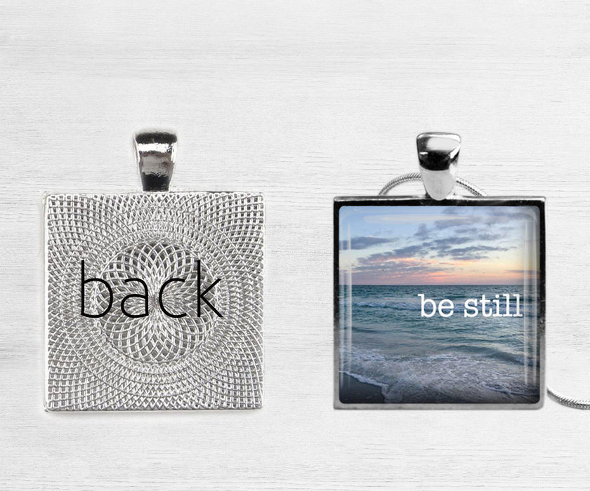 Be Still Square Necklace | Beach Jewelry | Handmade