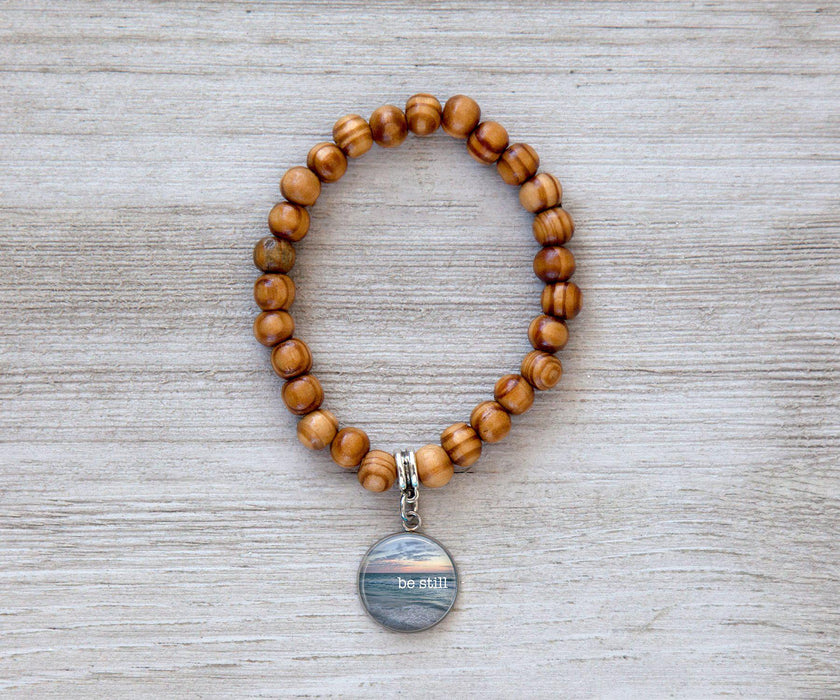 Be Still Beach Wooden Bracelet | Handmade Jewelry