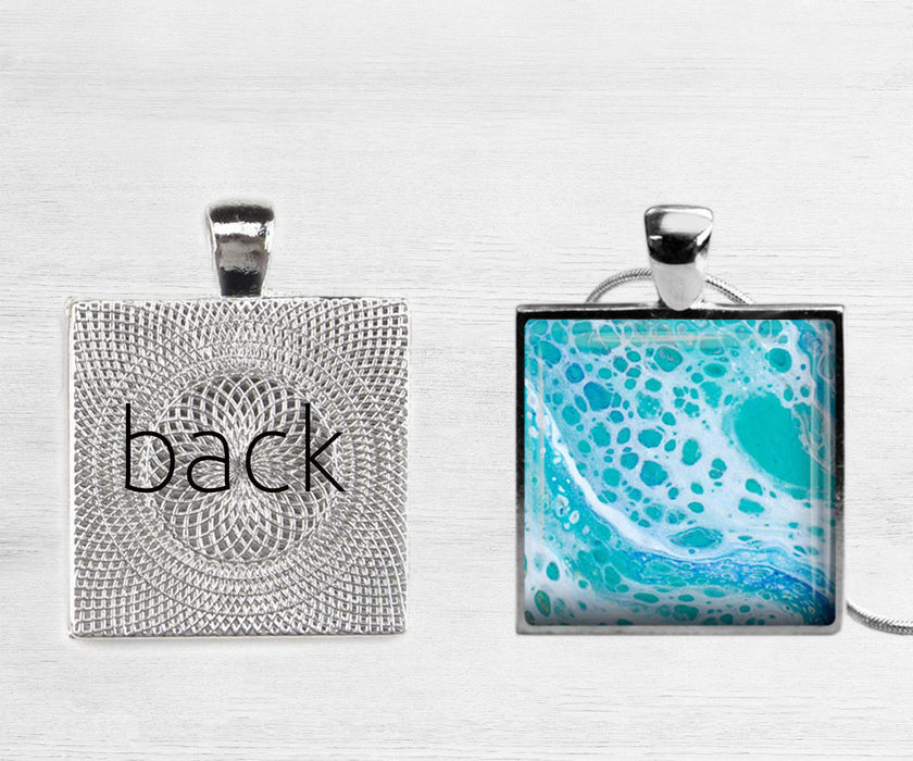 Tranquil Waters Square Necklace | Beach Jewelry 