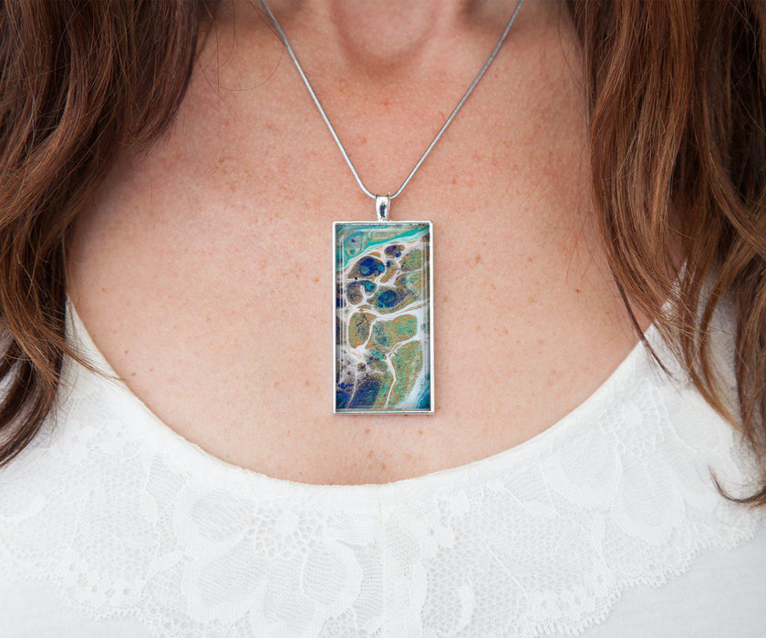 Tidal Treasures Rectangle Necklace | Beach jewelry
