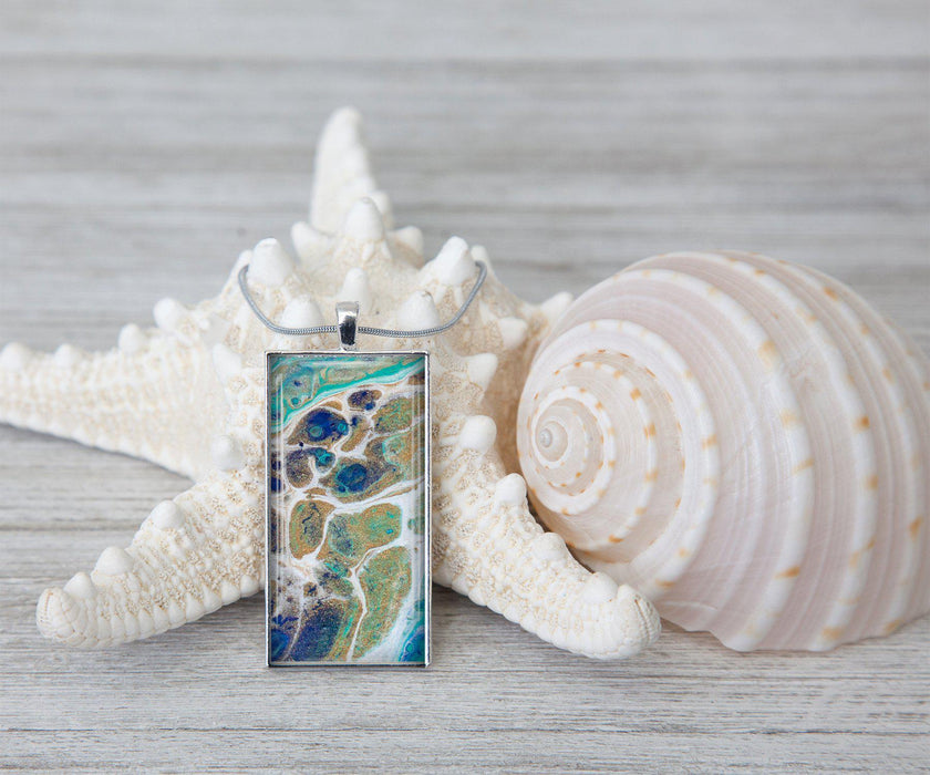 Tidal Treasures Rectangle Necklace | Beach jewelry