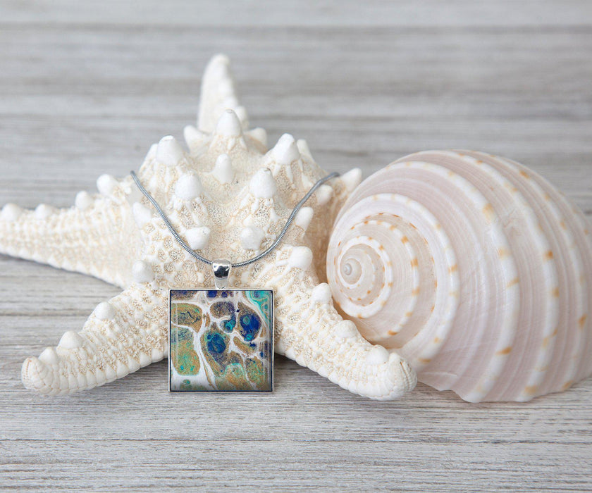 Tidal Treasures Square Necklace | Beach Jewelry