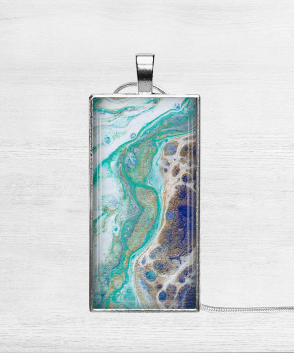 Surfside Rectangle Necklace | Beach jewelry