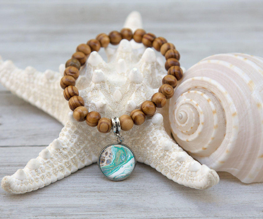 Surfside Wooden Beaded Bracelet | Beach Jewelry