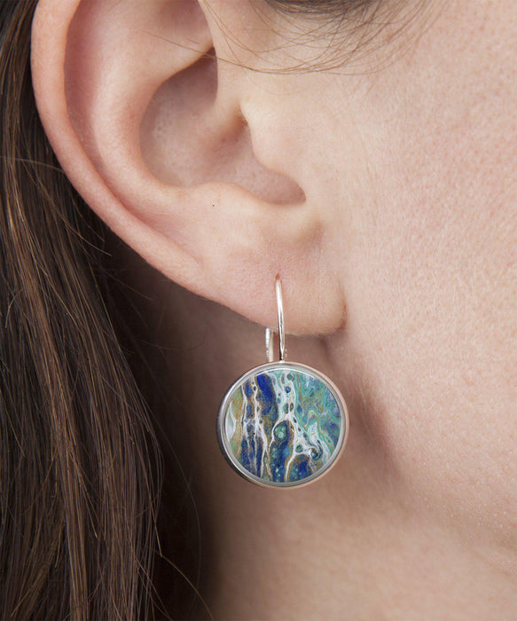 Sapphire Shores Dangle Earrings | Beach Jewelry | Handmade