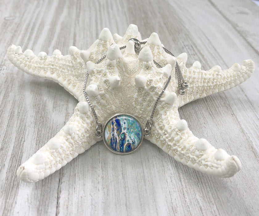 Sapphire Shores Pendant Bracelet | Handmade Beach Jewelry