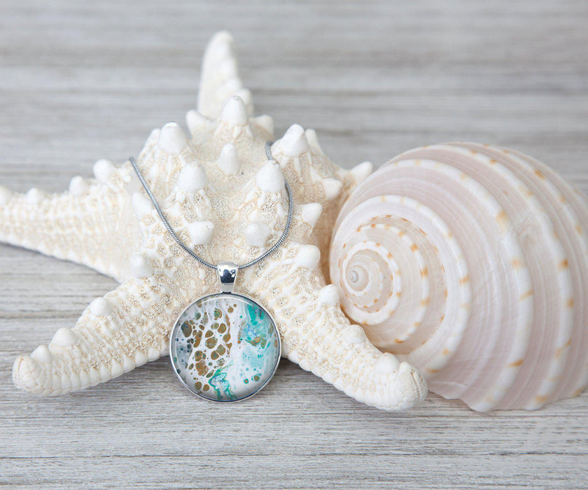 Turtle Bay Circle Necklace | Beach Jewelry | Handmade
