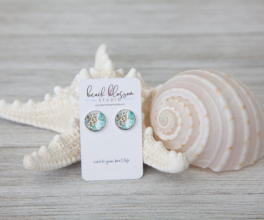 Turtle Bay Stud Earrings | Handmade Earrings | Beach Jewelry