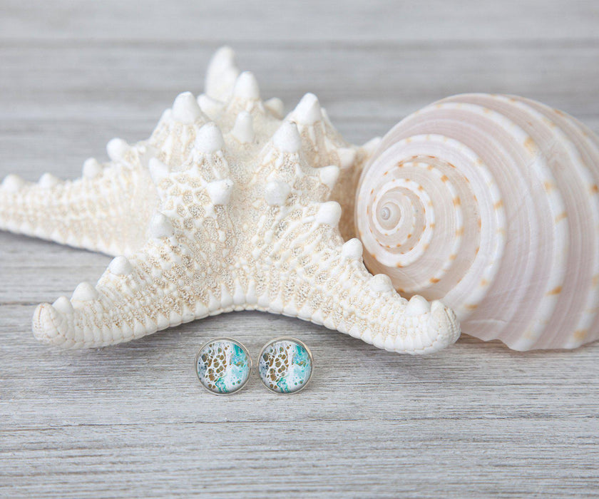 Turtle Bay Stud Earrings | Handmade Earrings | Beach Jewelry