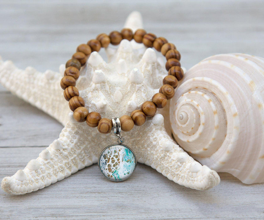 Turtle Bay Wooden Beaded Bracelet | Beach Jewelry | Handmade