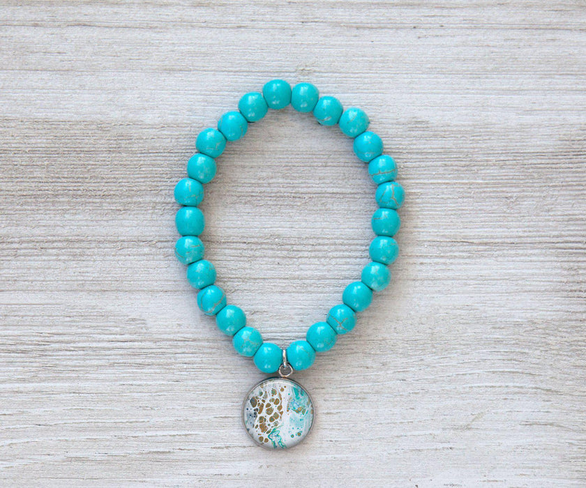 Turtle Bay Turquoise Beaded Bracelet | Beach Jewelry | Handmade