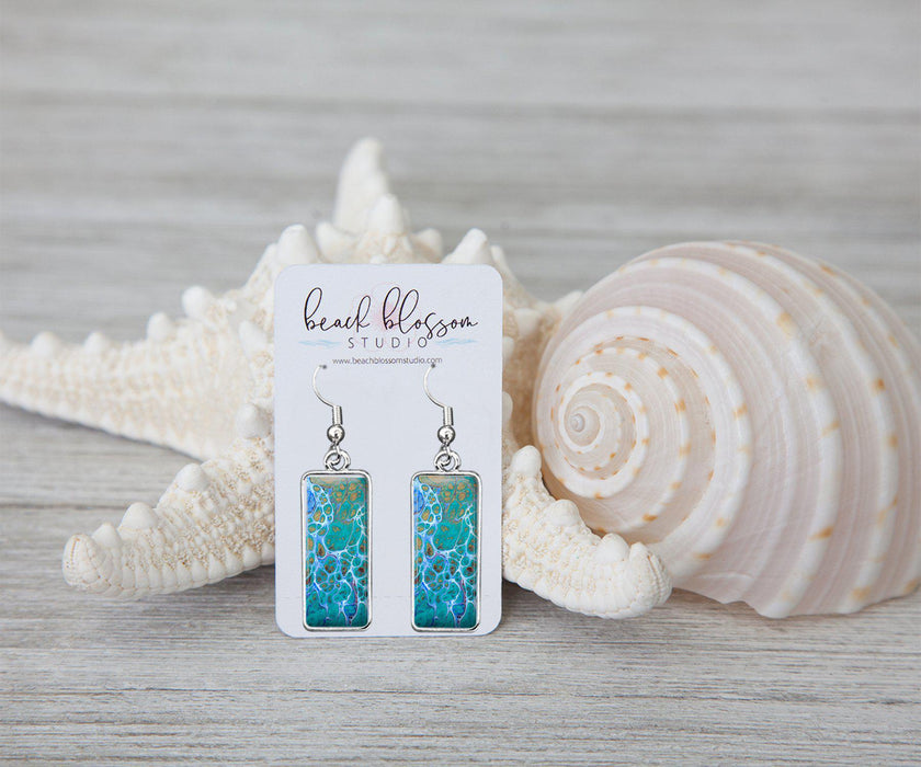 Making a Splash Rectangle Earrings | Handmade Earrings | Beach Jewelry