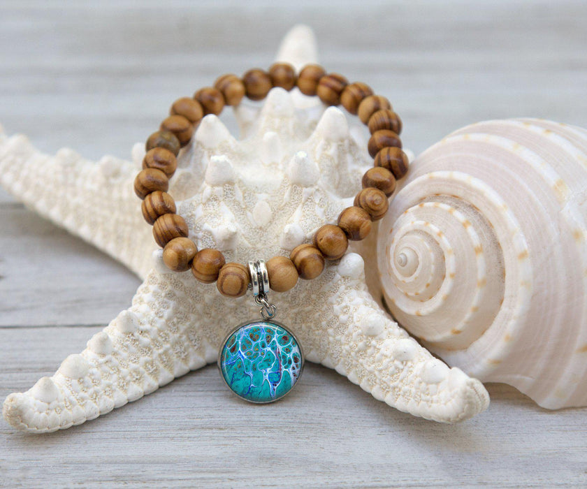 Making a Splash Wooden Beaded Bracelet | Handmade Beach Jewelry