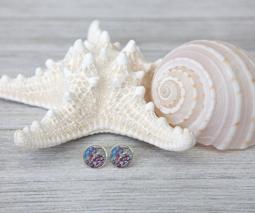 Coral Reef Stud Earrings | Handmade Beach Jewelry