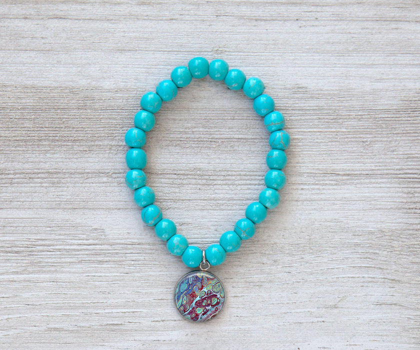 Coral Reef Turquoise Beaded Bracelet | Beach Jewelry | Handmade