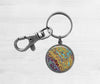 Amber Waves Abstract Key Chain