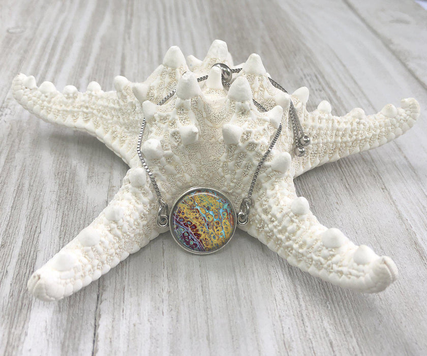 Amber Waves Pendant Bracelet | Handmade Beach Jewelry