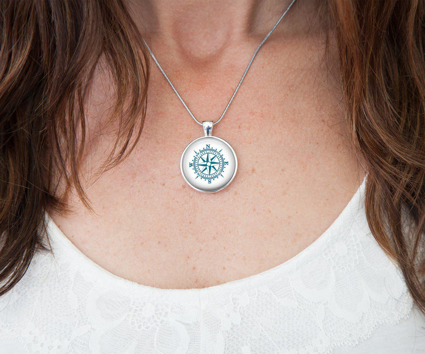 Nautical Rose Circle Necklace | Beach Jewelry