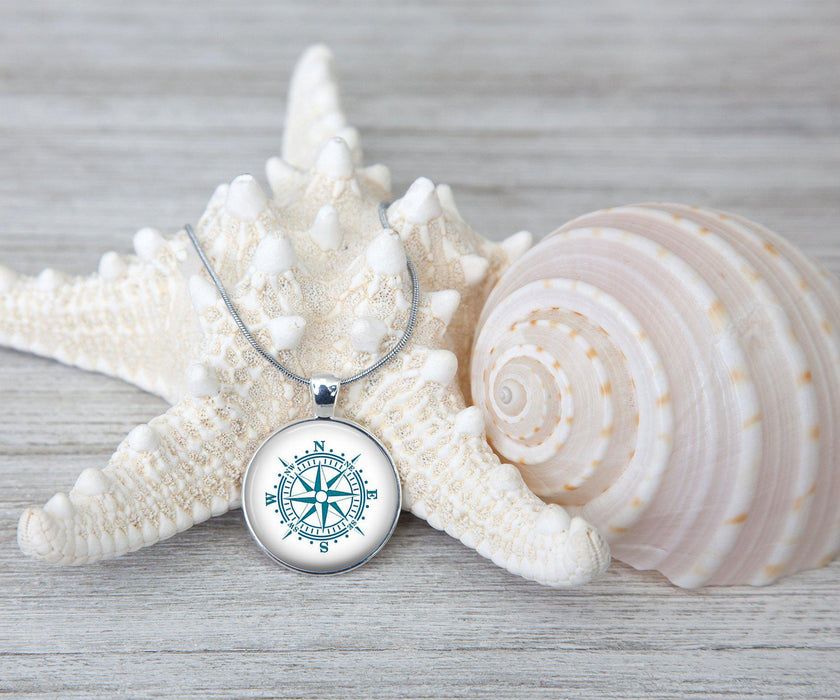 Nautical Rose Circle Necklace | Beach Jewelry