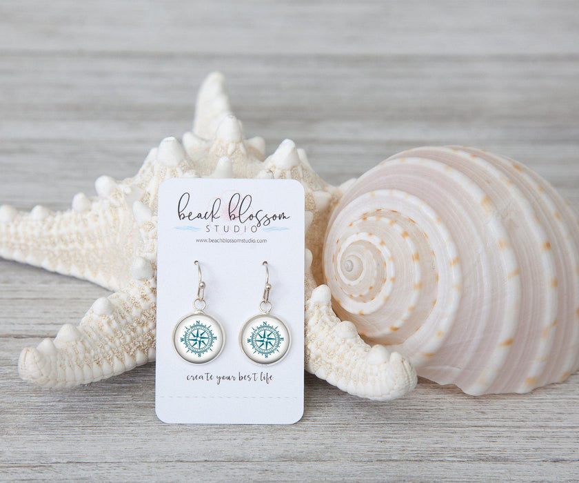 Nautical Rose Small Dangle Earrings | Handmade Earrings