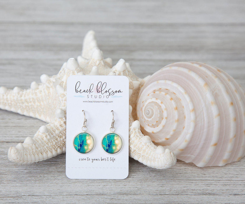 Seaside Glow Small Dangle Earrings | Handmade Earrings