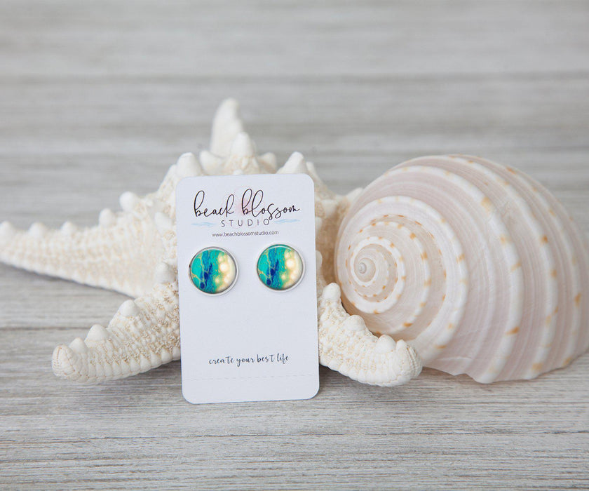 Seaside Glow Stud Earrings | Handmade Earrings | Beach Jewelry