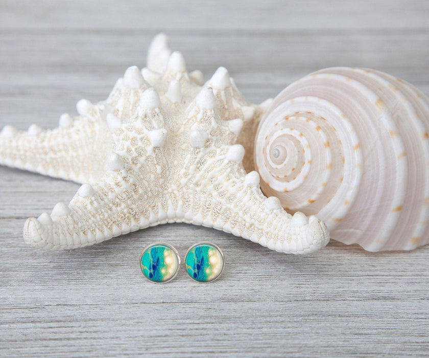 Seaside Glow Stud Earrings | Handmade Earrings | Beach Jewelry