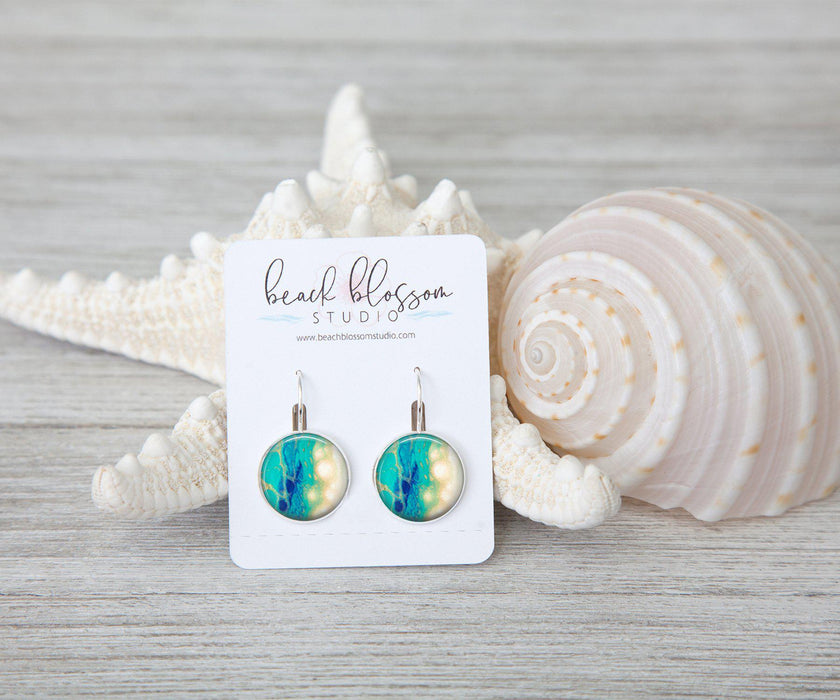 Seaside Glow Large Dangle Earrings | Handmade Beach Jewelry