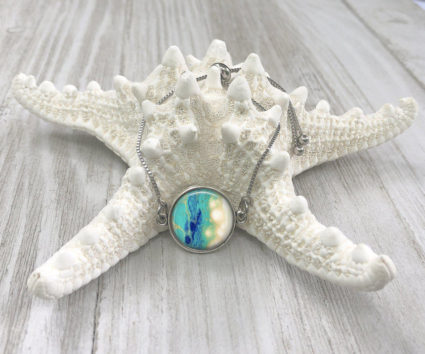 Seaside Glow Pendant Bracelet | Handmade Beach Jewelry