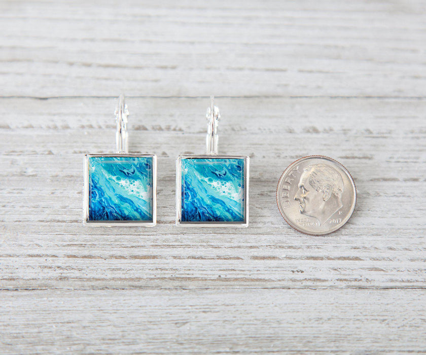 Coastal Breeze Square Dangle Earrings | Handmade Earrings | Beach Jewelry