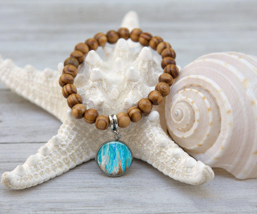 Sea Dreams Wooden Beaded Bracelet | Handmade Beach Jewelry