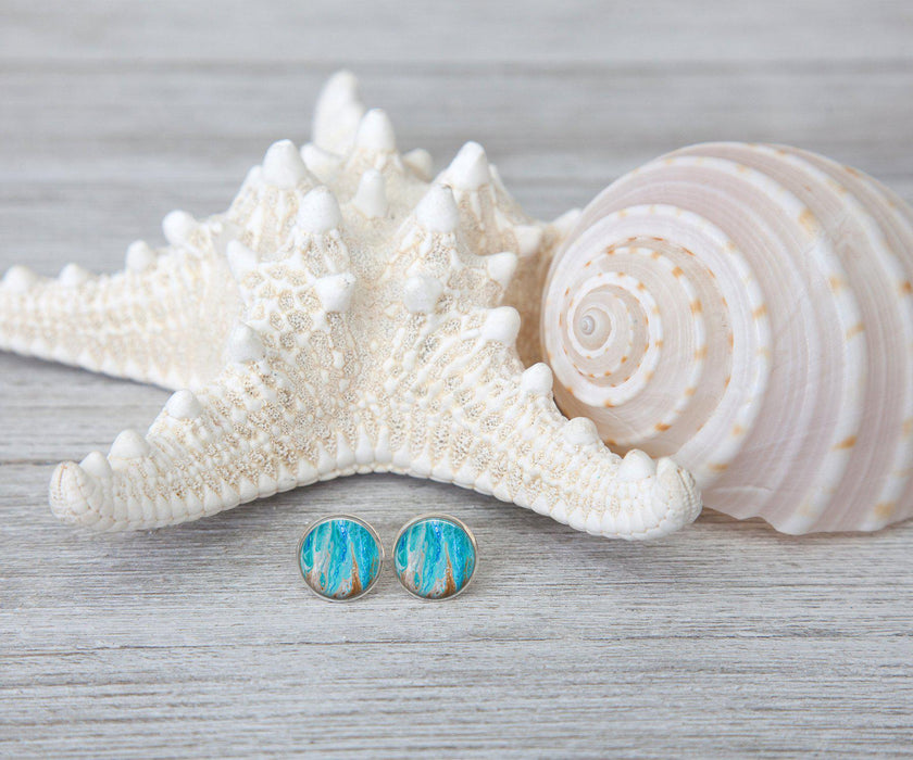 Sea Dreams Stud Earrings | Handmade Beach Jewelry