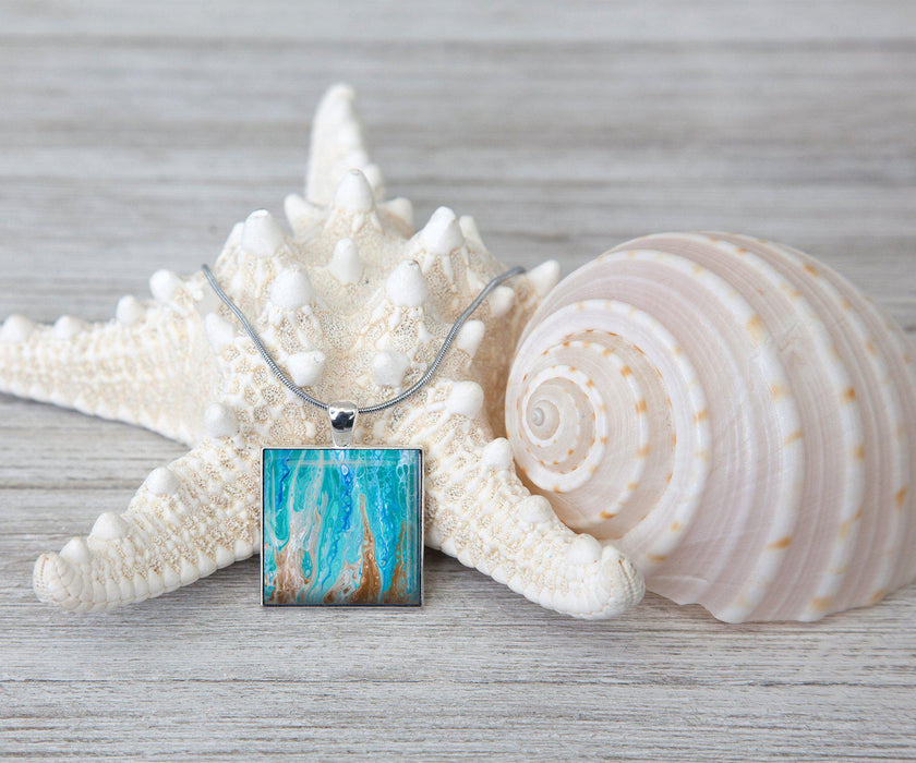 Sea Dreams Square Necklace | Beach Jewelry