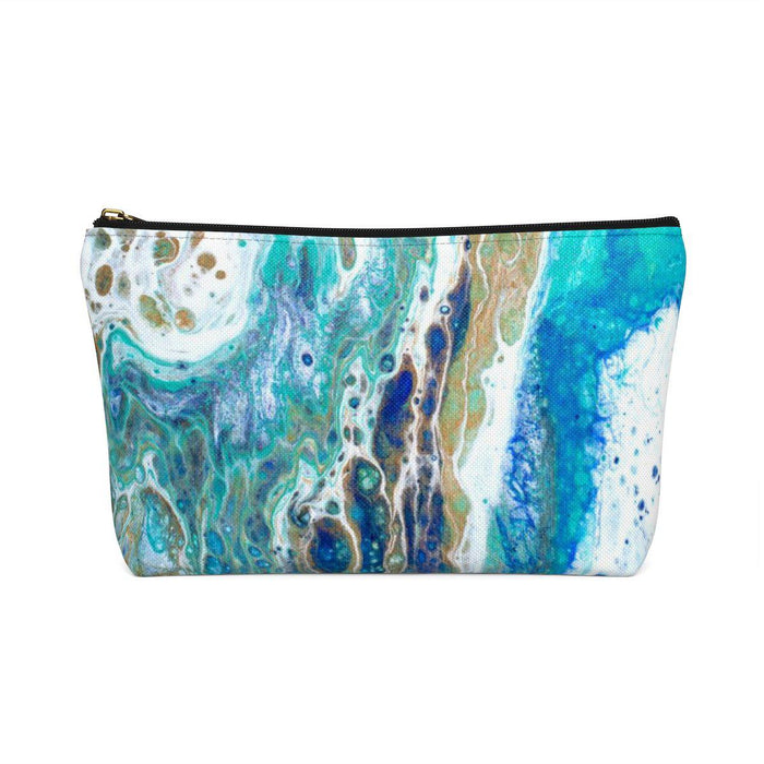 Anna Maria Island Watercolor Map Accessory Pouch w T-bottom with Sapphire Shores Back