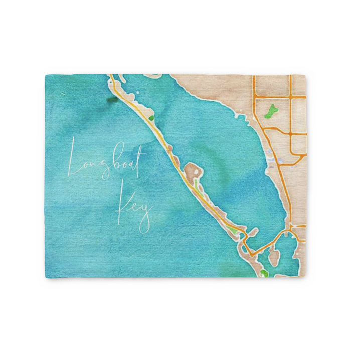 Longboat Key Watercolor Map Placemat