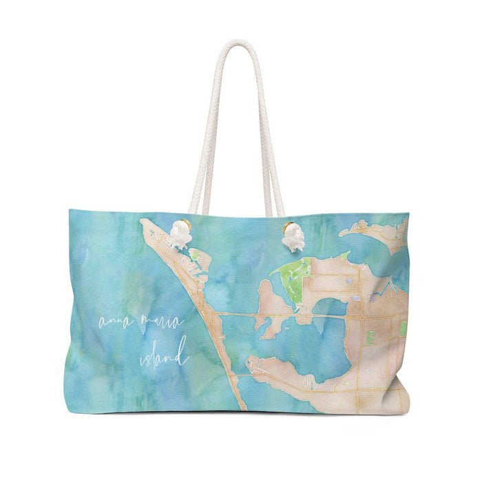 Anna Maria Island Weekender Bag with Sapphire Shores Back