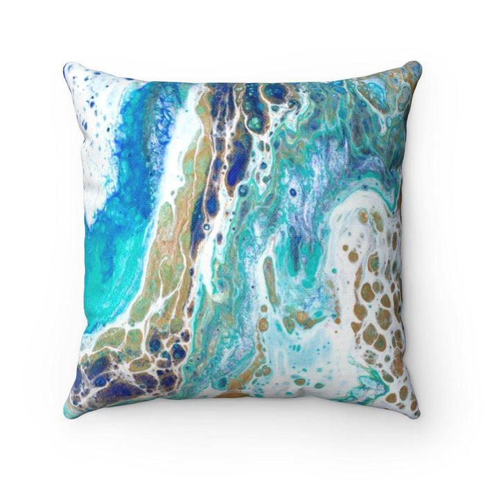 Siesta Key Nautical Map Pillow with Sapphire Shores Back