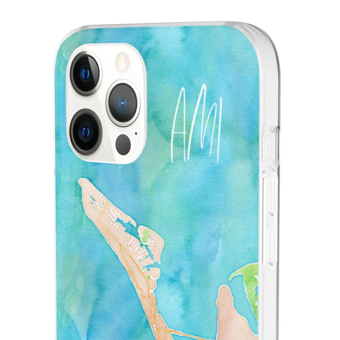 Anna Maria Island Watercolor Map Flexi Phone Case