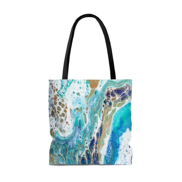 Longboat Key Watercolor Map Tote with Sapphire Shores Back